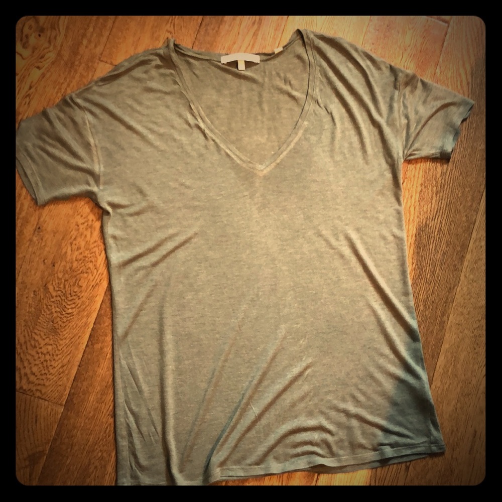 Olive Green V-neck Tee